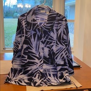 EUC zenergy jacket navy white fabulous